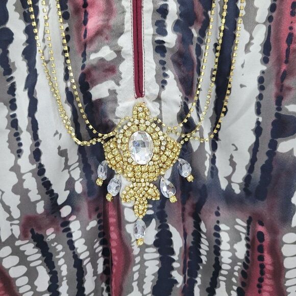 Unisex Top Long Sleeve Split Mandarin Nehru Prime Minister High Priestess S - Picture 6 of 12